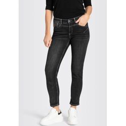 Straight-Jeans MAC "RICH SLIM", Damen, Gr. 36, Länge 30, grau (anthra used), Denim/Jeans, Obermaterial: 71% Baumwolle, 16% Polyester, 11% Modal, 2% sonstige Fasern, casual, slim fit, Jeans