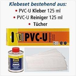 Airfit Klebe-Set 10000KS PVC-U Kleber/Reiniger je 125 ml und Tücher