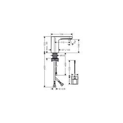 hansgrohe Vernis Blend Elektronik-Waschtischmischer 5l/min mit Temperaturvoreinstellung Batteriebetrieb, Chrom 71502000