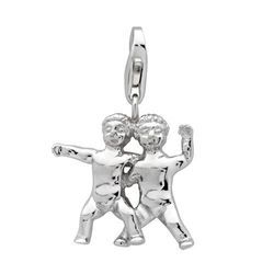 925 Silber Sternzeichen Charm Zwillinge