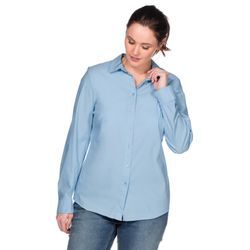 Bluse in leicht tailliertem Schnitt, mit Stretchanteil, hellblau, Gr.50