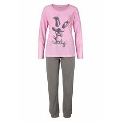 Tweety Pyjama mit großem Tweety-Druck, rosa bedruckt, Gr.44/46