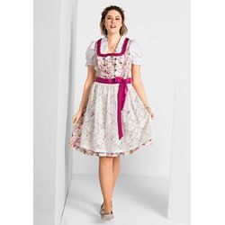 Dirndl mit Schürze und Bluse 3tlg., pink, Gr.56