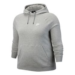 Nike Sportswear Kapuzensweatshirt »WOMEN ESSENTIAL HOODY FLEECE PLUS SIZE«, grau meliert, Gr.XL