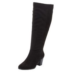 Weitschaftstiefel mit Stretch-Einsatz, in 3 Schaftweiten, schwarz, Gr.39