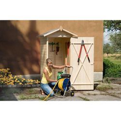 Garten-Geräteschrank Typ 351 SD, Einzeltür, Maße: 83x85 cm