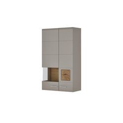 Hängevitrine - grau - Materialmix - 80 cm - 137 cm - 37 cm - Möbel Kraft