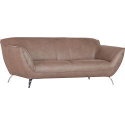 2-Sitzer GUTMANN FACTORY "Venezuela", braun (hellbraun), B:205cm H:83cm T:100cm, Sofas