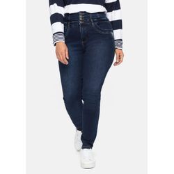 Super Skinny Jeans in Curvy-Schnitt ANNE, dark blue Denim, Gr.52