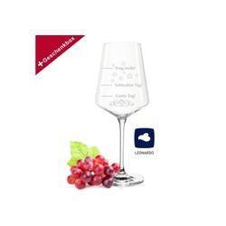 GRAVURZEILE Rotweinglas Leonardo Puccini - Schlechter Tag Guter Tag - Frag nicht! - 750ml, Glas, lustiges, graviertes Geschenk für Partner, Freunde & Familie