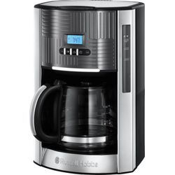 RUSSELL HOBBS Filterkaffeemaschine Geo Steel 25270-56, 1,5l Kaffeekanne, Papierfilter 1x4, schwarz