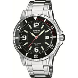 Casio Collection Quarzuhr MTD-1053D-1AVES, Armbanduhr, Herrenuhr, Datum, bis 20 bar wasserdicht, silberfarben