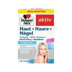 DOPPELHERZ Haut+Haare+Nägel Tabletten 60 St