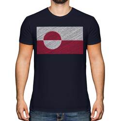 Greenland Gribouillage Drapeau Hommes T-Shirt Kalaallit Nunaat Grønland