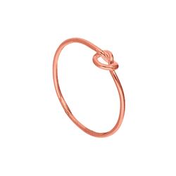 Rosévergoldet Sterlingsilber Herzknoten Ring Größen I - U